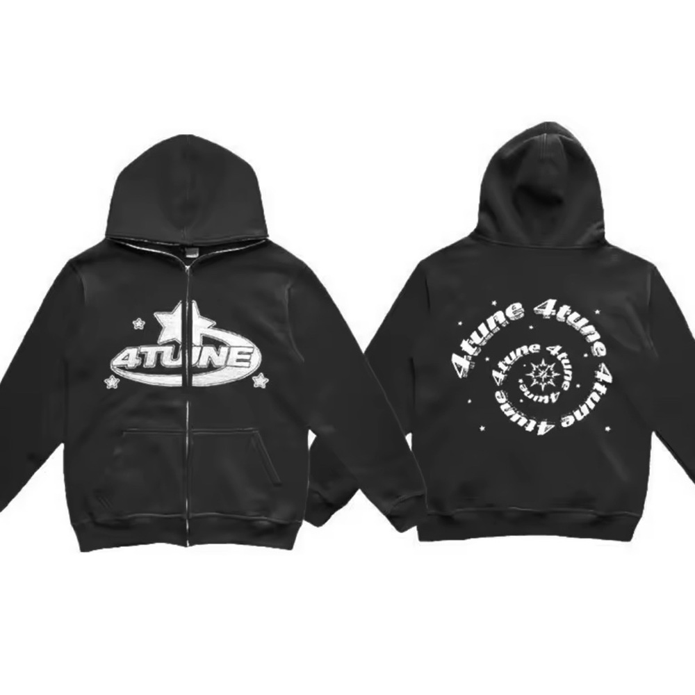 Black Zip-Up Hoodie